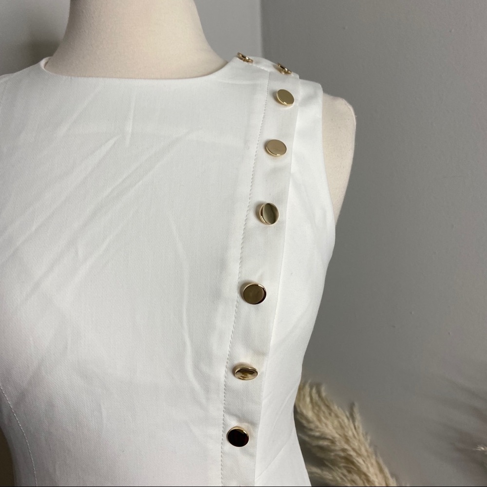 Banana Republic Buttoned Midi Dress Gold Buttons - Picture 4 of 8